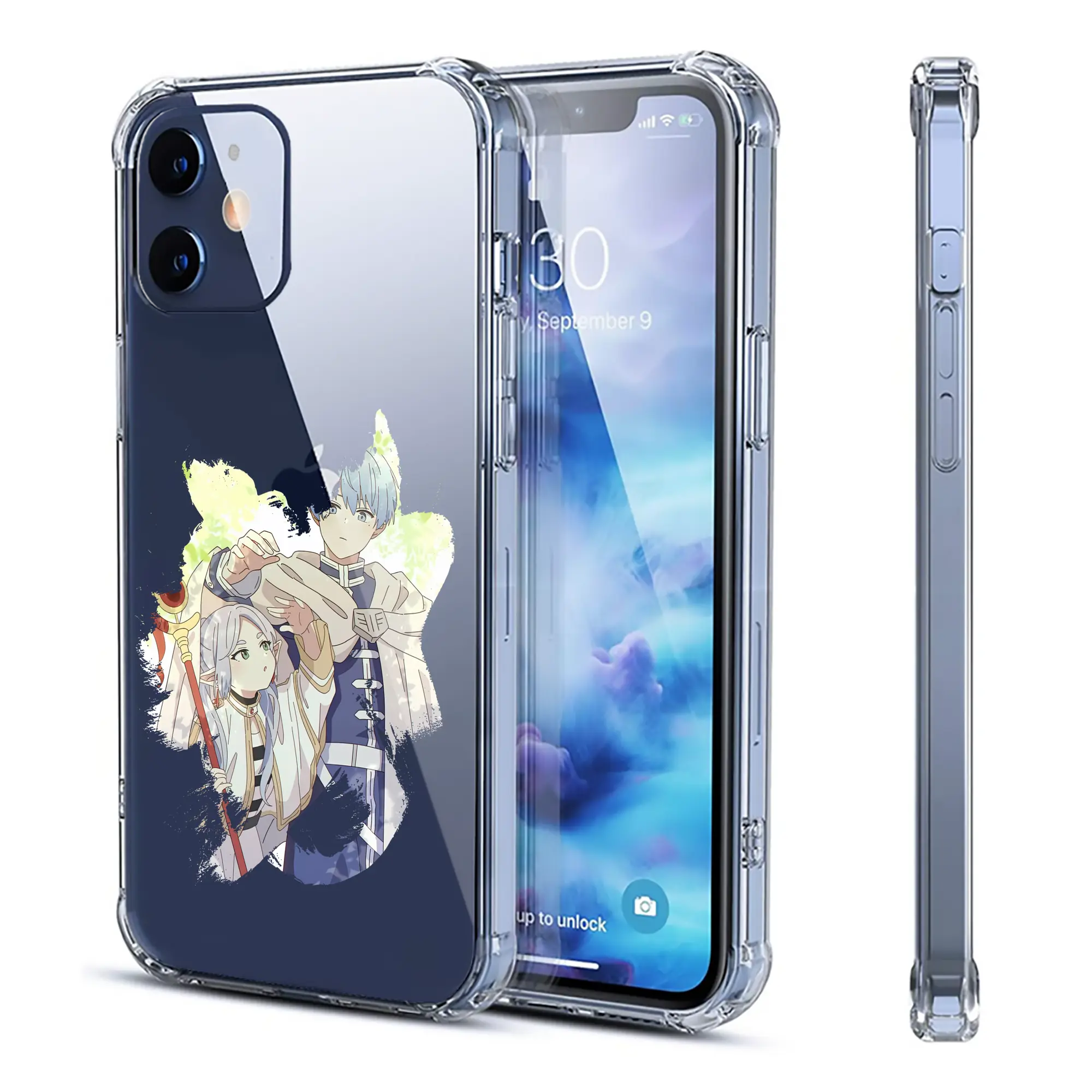 葬送のフリーレン（Frieren） グッズ,ヒンメル（Himmel） - IPhone 12シリーズ対応 ・ 透明スマホケース ・ クリアソフトケース ・ TPU素材 ・ 耐衝撃 ・ 高密着 ・ 防汚 防指紋 ・ 簡単着脱